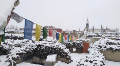 माथिल्लो मुस्ताङ र मुक्तिक्षेत्रमा हिमपात